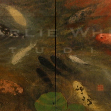 Mixed media on four canvases (quadriptych)