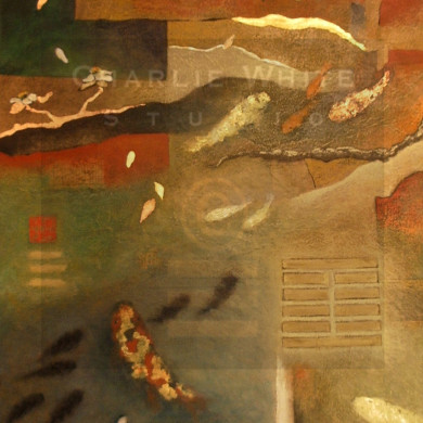 Mixed media on canvas